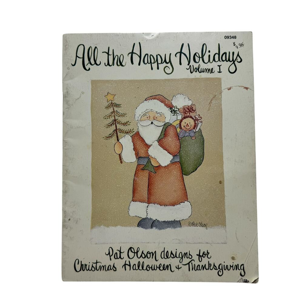 Vintage All The Happy Holidays Village Crafts - Pat Olson 1989 Drawing Art